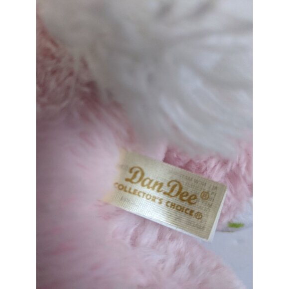 Dan Dee Pink Plush Bunny Rabbit With Polka Dot Ears Stuffed Animal 12" Adorable - Picture 5 of 9